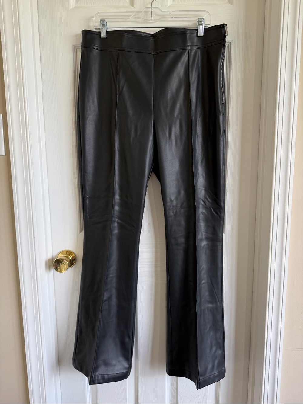 LOFT Black Faux Leather Pants